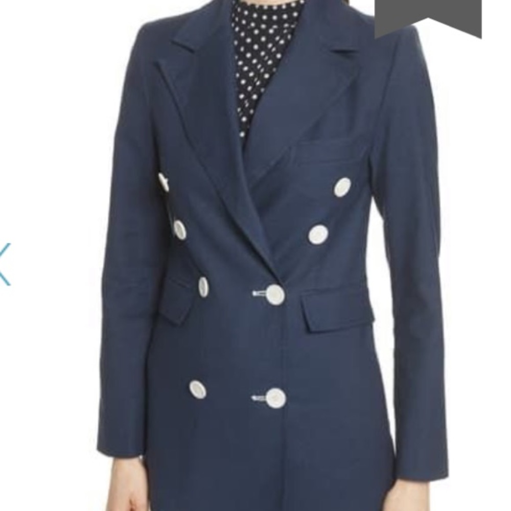 Robert Rodriguez Navy Double Breasted Blazer
